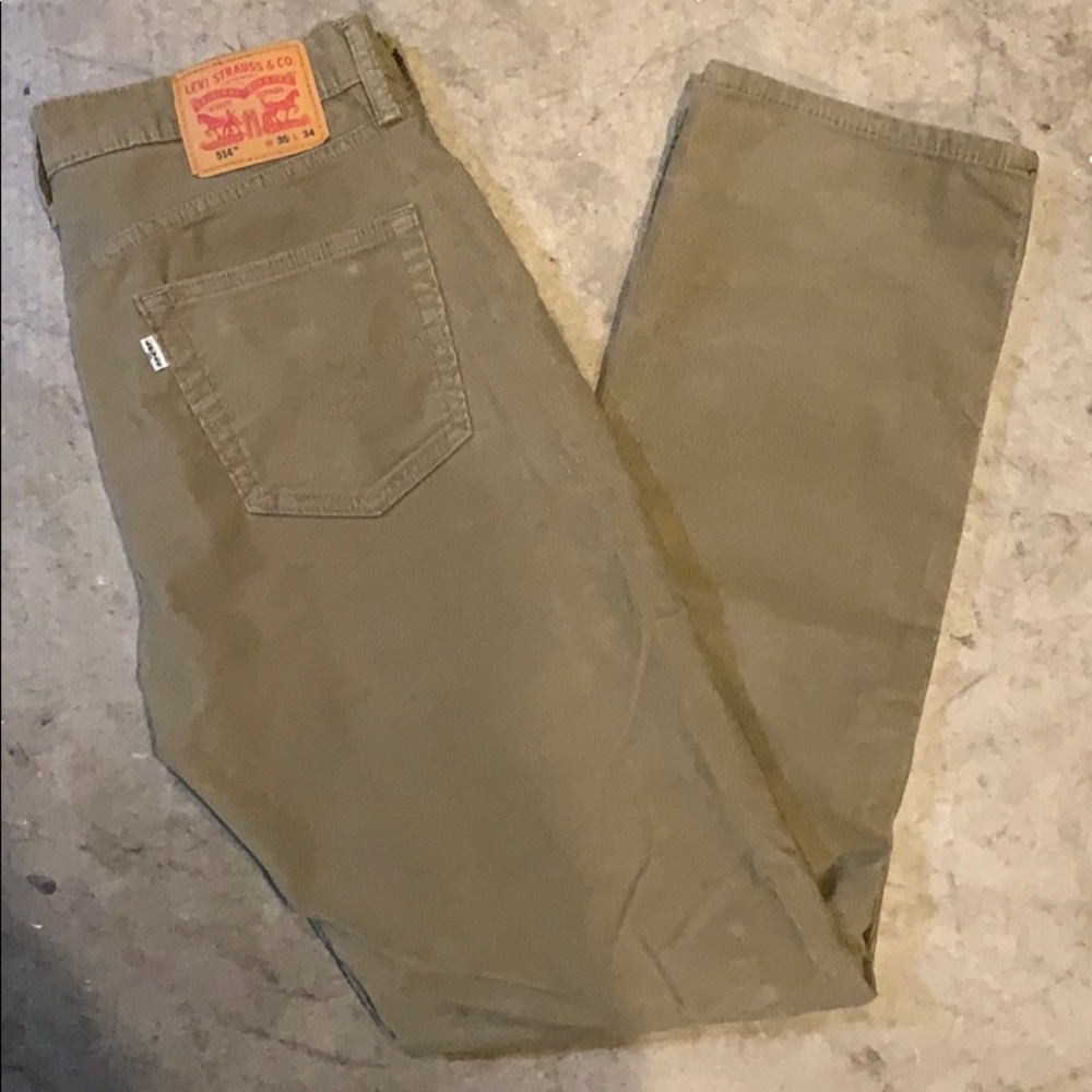 Levi corduroy pants jeans size 35x34 tan brown